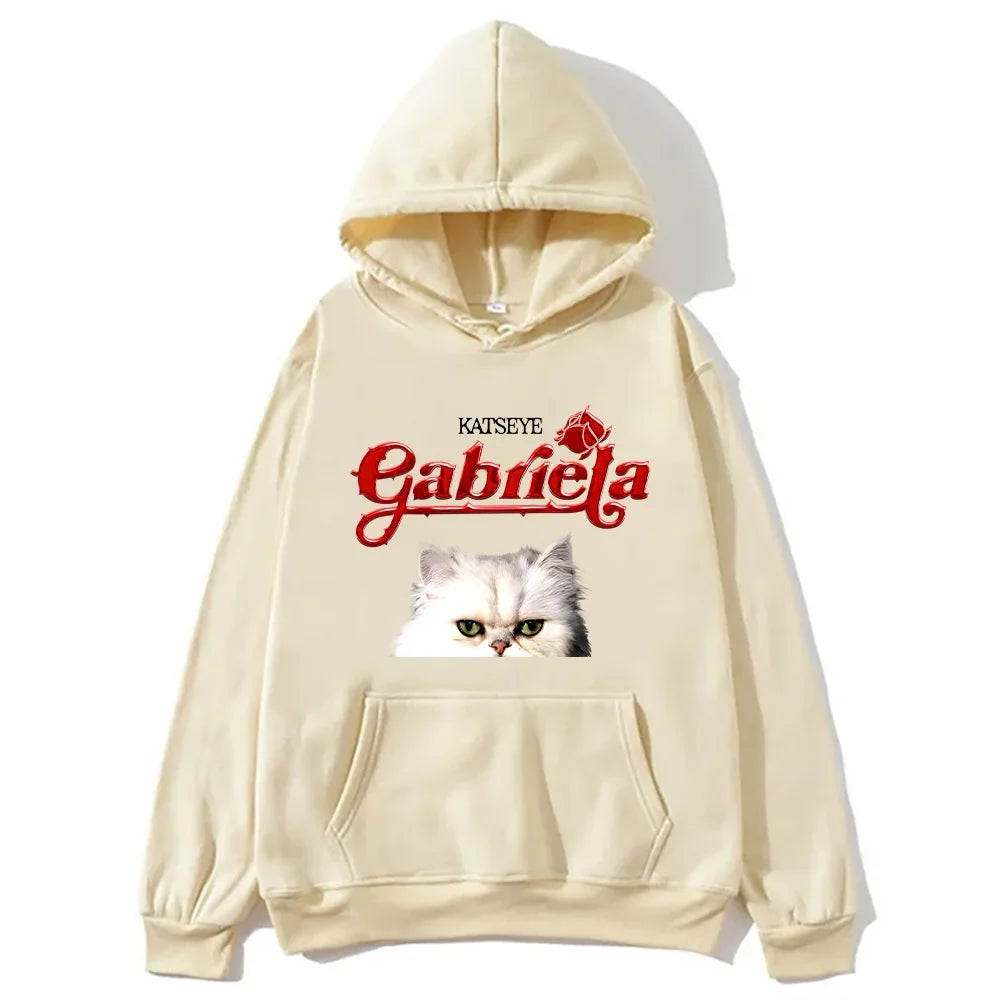 KATSEYE “Gabriela” Cat Graphic Oversized Hoodie
