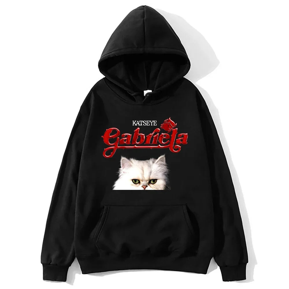 KATSEYE “Gabriela” Cat Graphic Oversized Hoodie