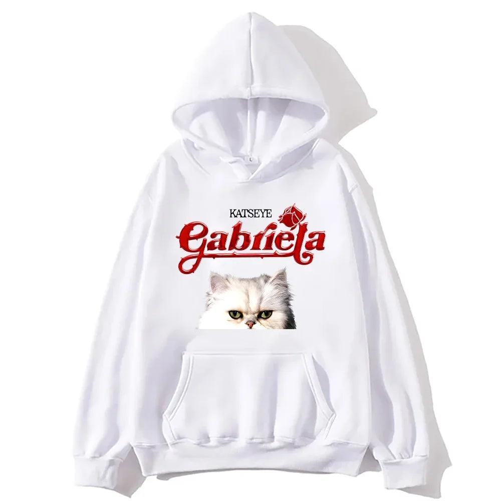 KATSEYE “Gabriela” Cat Graphic Oversized Hoodie